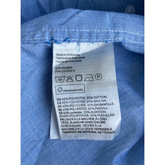 H&M Men's Blue Slim Fit Dress Shirt Large - Picture 6 of 8